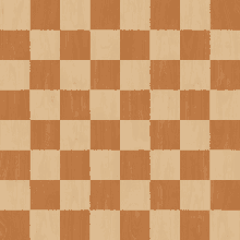 a wooden chess board with brown and white squares on it