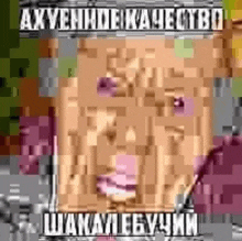 a pixelated image of a woman 's face with the words " axyenhoe kaecto " written on the bottom