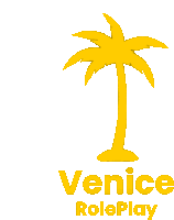 a logo for venice roleplay has a palm tree on it