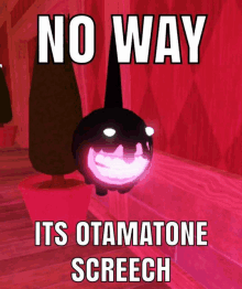 a poster that says no way its otamatone screech on it