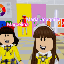 marcelina and maria joaquina are two girls in a video game