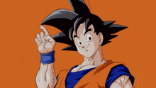 a cartoon of goku giving a thumbs up