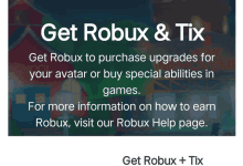 a poster that says get robux & tix