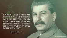 a picture of joseph stalin with a quote