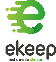 a logo for ekeep tasks made simple