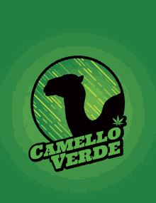 a green background with a camel and the words camello verde