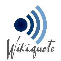 a logo for wikiquote with a blue circle and waves