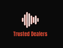 a logo for trusted dealers shows a sound wave