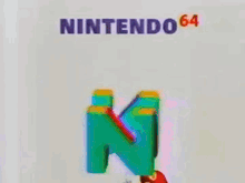 a nintendo 64 box with mario on it .