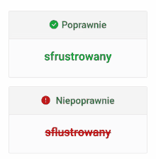 a screenshot of a website with a green check mark that says poprawnie