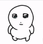 a drawing of a cartoon character with tears coming out of his eyes .