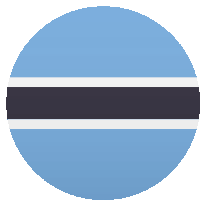 a blue circle with a black and white stripe