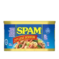 a can of spam that has less sodium on it