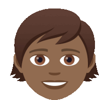 a cartoon illustration of a man 's face with brown eyes