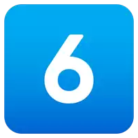 a blue square with a white number 6 inside