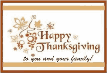 a happy thanksgiving card with flowers and grapes on it .