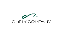 a logo for lonely company with a green swirl on a white background