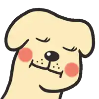 a cartoon drawing of a dog 's face with a smiley face