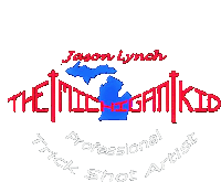 a jason lynch logo for the michigan kid professional trick shot artist