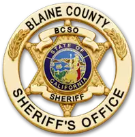 a blaine county sheriff 's office badge is shown