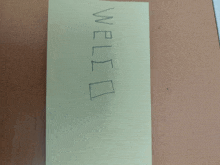 a piece of paper that says welld on it