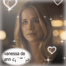 a picture of a woman with the words vanessa de ann