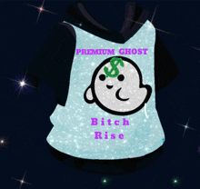 a hoodie that says premium ghost bitch rise on the back