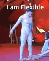 a picture of a naked woman with the words i am flexible