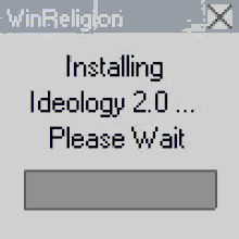 a screen that says ' winreligion ' on it