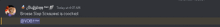 a screenshot of a discord chat with the words browse stop scavenger is cocked