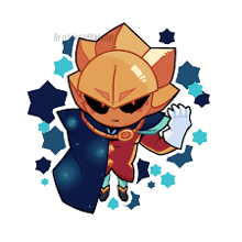 a cartoon drawing of a sun with a cape on
