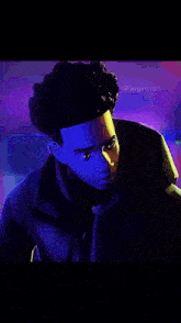 a person is standing in a dark room with a blue light behind them and the words targetrap on the bottom