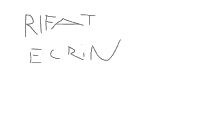 a drawing of the word rifat ecrin on a white paper