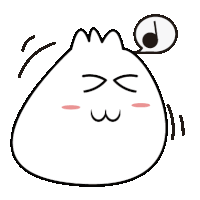 a cartoon drawing of a dumpling with a note in a speech bubble above it