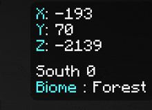 a computer screen displays the location of the biome in the forest