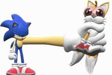 sonic the hedgehog and tails the fox are playing with each other