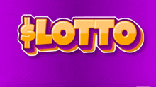 a purple background with the word lotto in orange