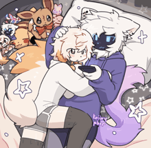 a drawing of two furry characters with the name koiwy written on the bottom