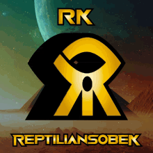 a logo for rk reptiliansobek is shown