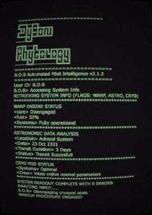 a computer screen displays a program called zystem physiology