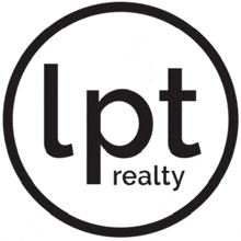 a logo for lpt realty in a circle