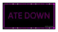 a pixel art of a sign that says `` ate down ''