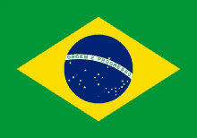 a green and yellow flag with ordem e progresso on it