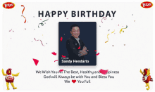 a happy birthday greeting card with a picture of a man