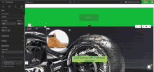 a screenshot of a website showing a motorcycle and a boot