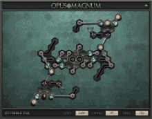 a screenshot of opus magnum showing invisible ink and cost and cycles