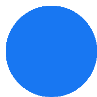 a blue circle with a white letter f in the middle