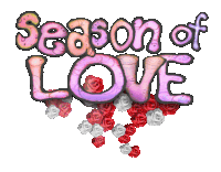 the word season of love is on a white background