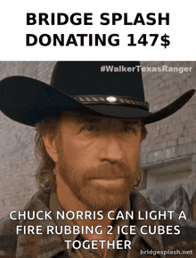 a picture of chuck norris in a cowboy hat