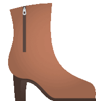 a brown boot has a zipper on the side